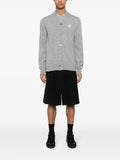 Comme Des Garçons Play heart-patch mélange-effect wool cardigan