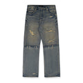 Light Indigo Duplo Tinted Blowout Wide Leg Jeans