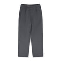 Grey Pleated Striped Trousers