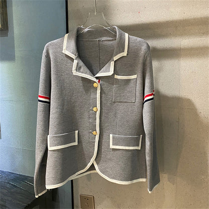 Thom Browne Women's Feather Embroidered Knitted Jacket