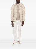 Herno quilted button-fastening jacket