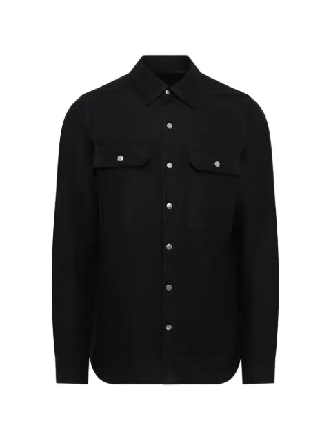 Rick Owens Tower outershirt in ramie moleskin