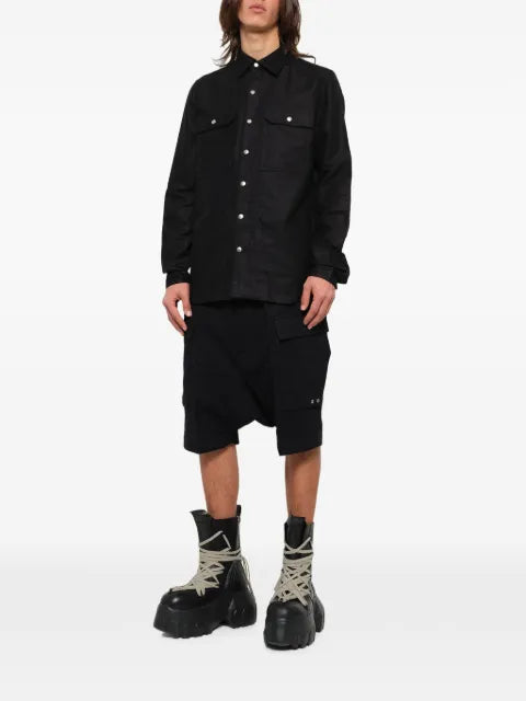 Rick Owens Tower outershirt in ramie moleskin