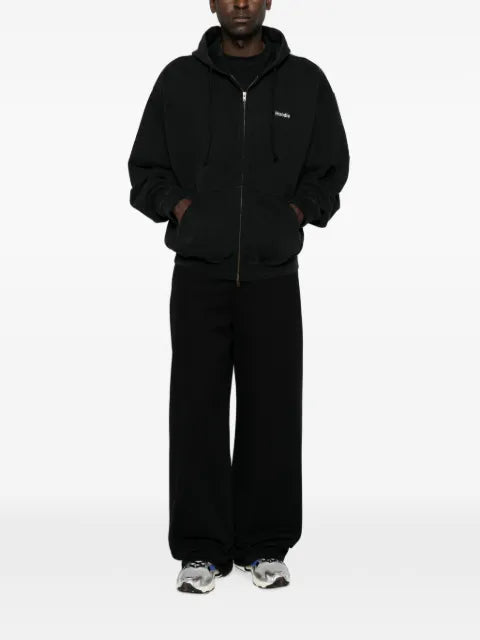 VETEMENTS logo-print zip-up hoodie