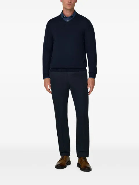 Boggi Milano V-Neck jumper in extrafine merino wool
