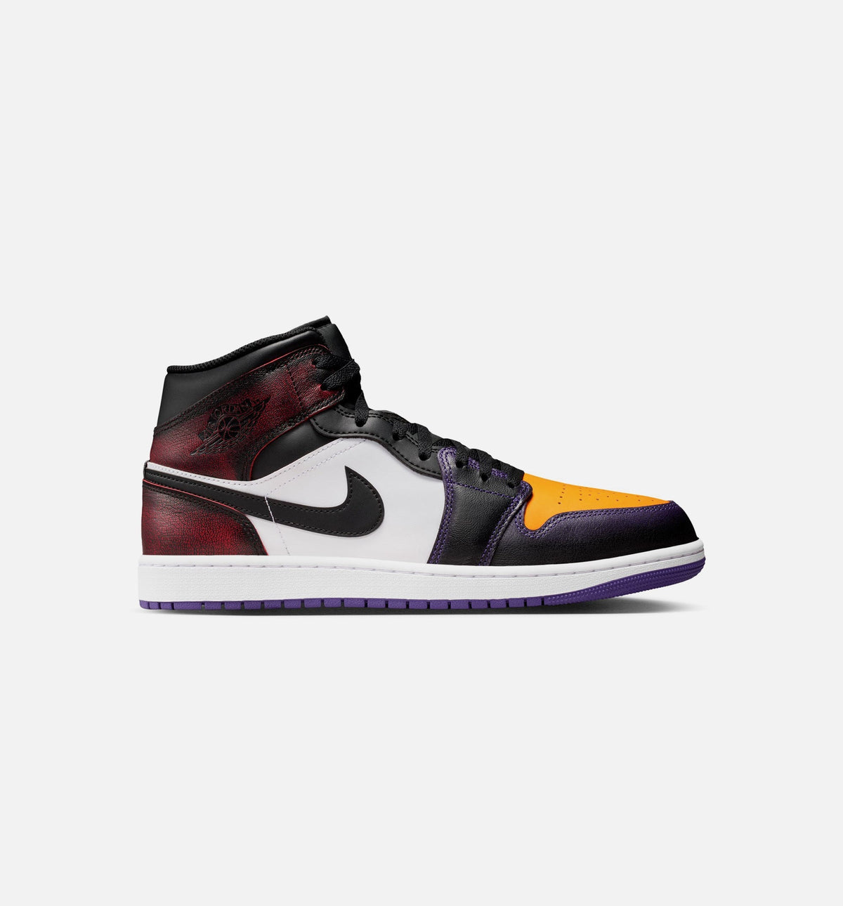 Air Jordan 1 Mid SE Men's Lifestyle Shoes - True Red/White/Court Purple/Black