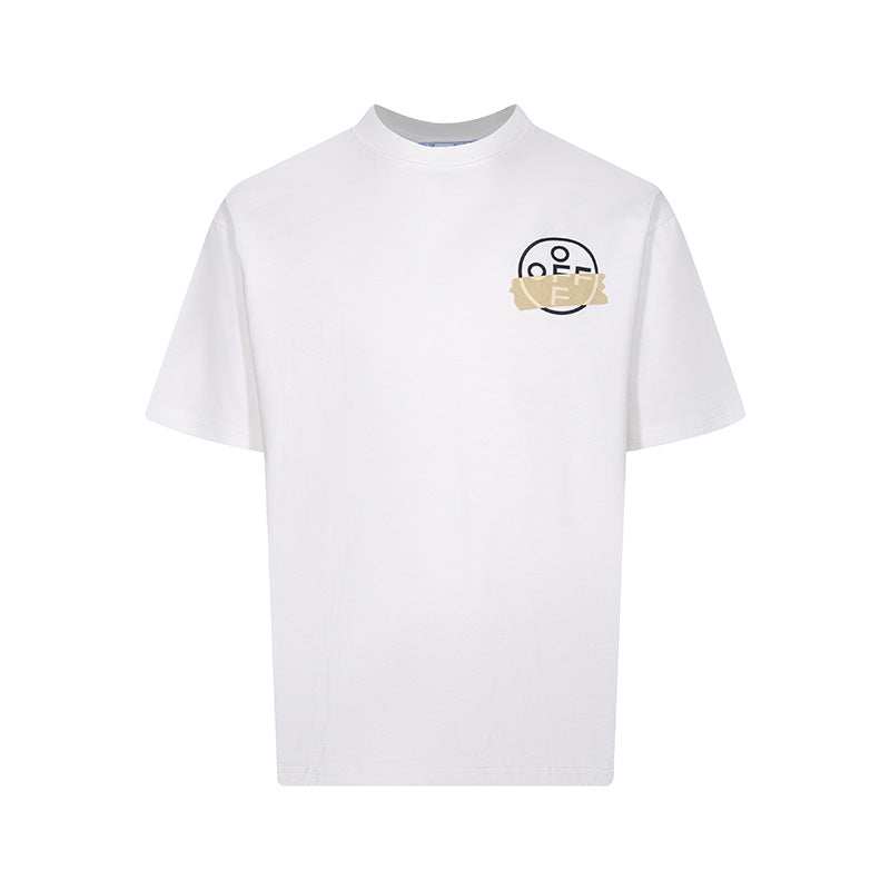 2026 New Off-White Arrow Print Tee Loose Crew Neck Streetwear T-Shirt