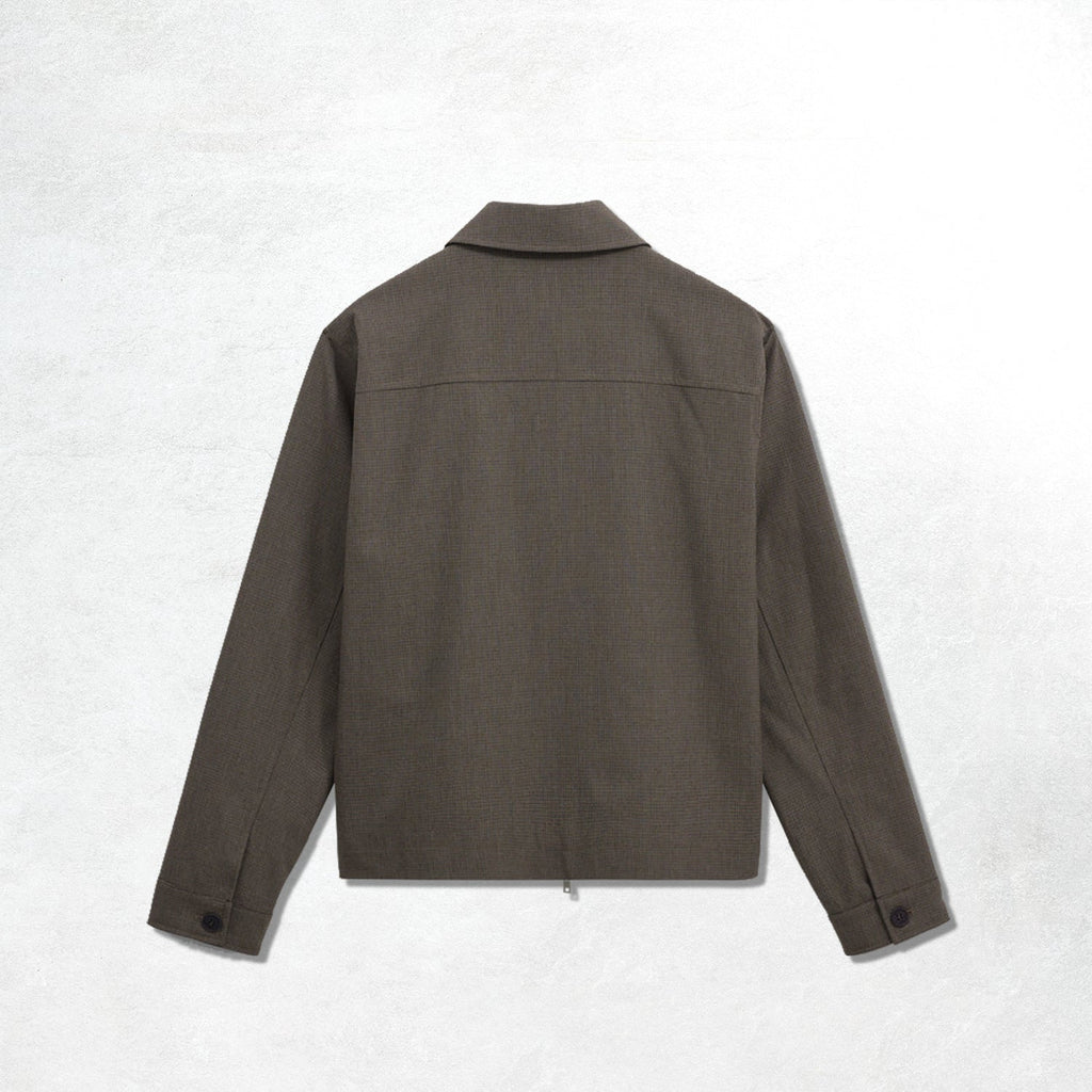 Wax London Eldon Micro Puppytooth Jacket: Brown