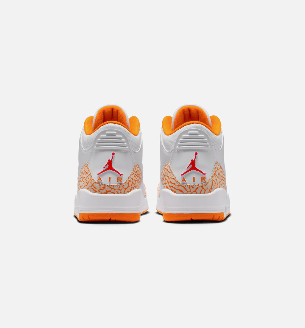 Air Jordan 3 Retro Orange Citrus Women's Sneakers - White / Multicolor