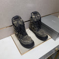 Men's Charcoal Gray and Black High-Top Sneakers