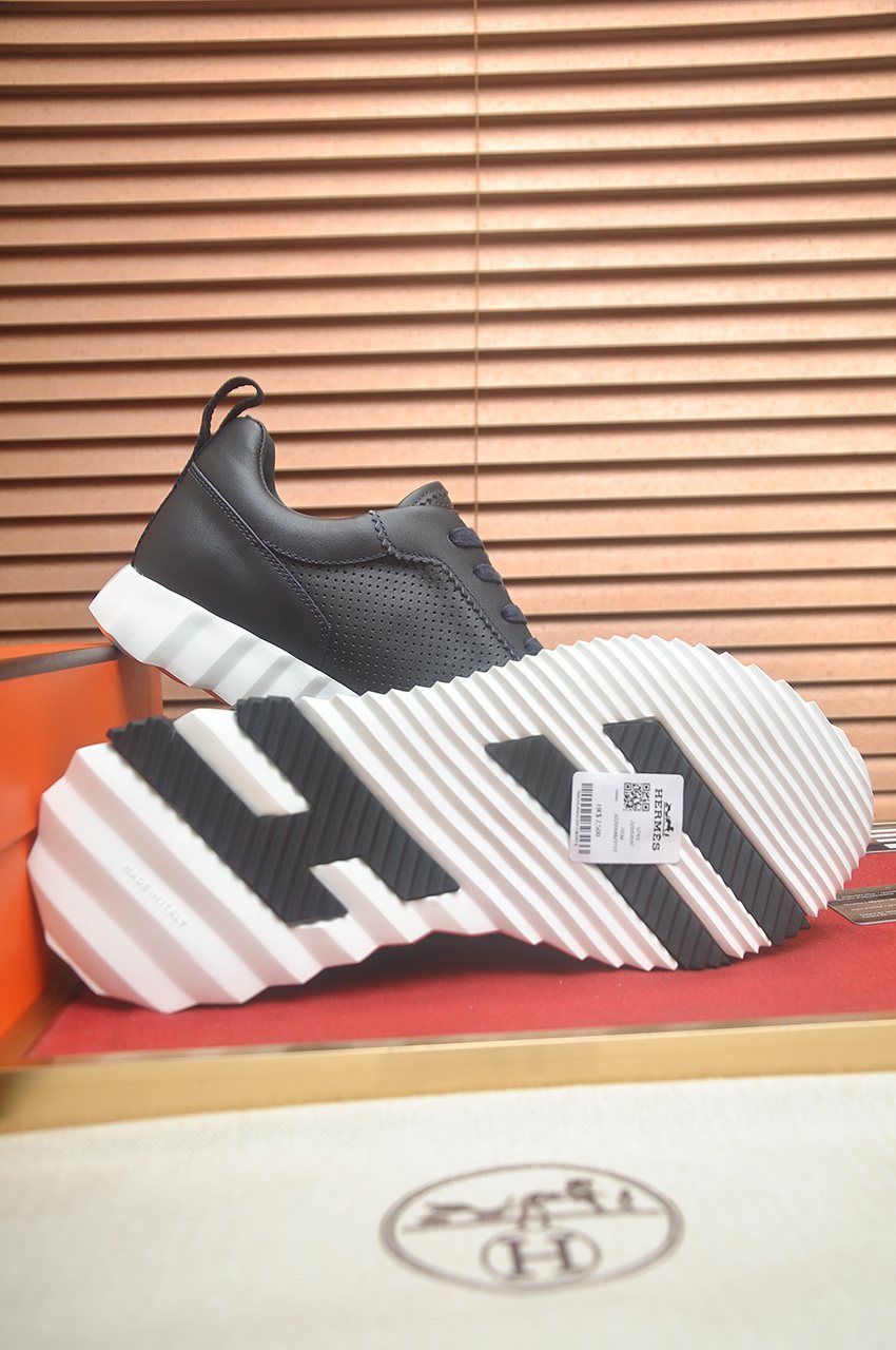 Hermès Perforated Low-Top Sneakers